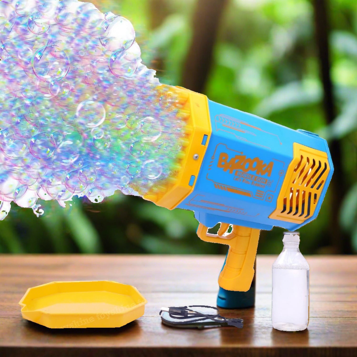 69 Hole Rechargeable Bubble Gun – Big Rocket Boom Bubble Blower Toy