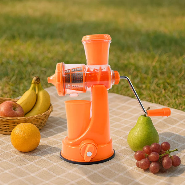 168 Manual Fruit Vegetable Juicer With Juice Cup And Waste Collector