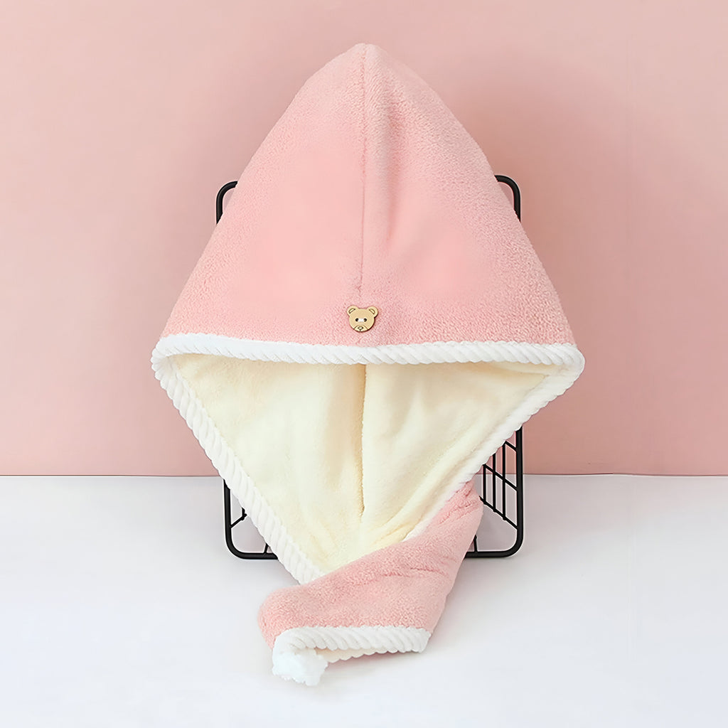 Hair Drying Towel Wrap, Magic Hair Cap for Women & Quick-Dry Bath Towel (1 Pc)