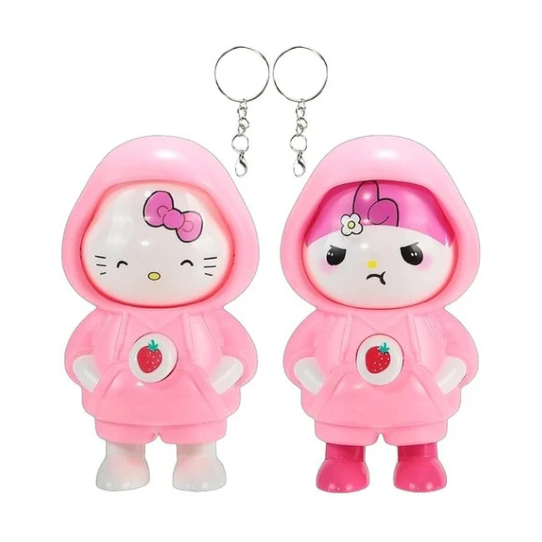Cartoon Character Action Figure Keychain – Cute Mix Design