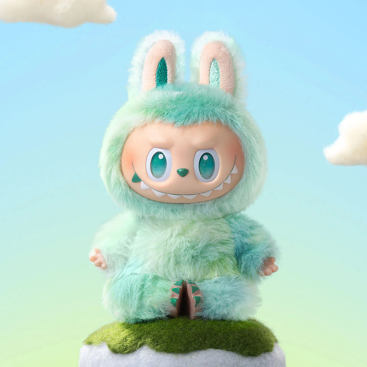 Authentic Labubu Big Into Energy Series Serenity (Green) Vinyl Plush Keychain