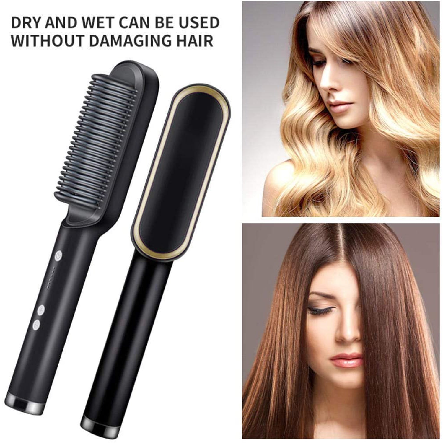 Hair Straightener with Scalp Massage, 2 in 1 Styling Tool & Hair Care Accessory