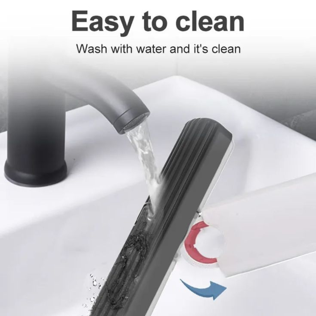 Portable Mini Self-Squeeze Mop – Instant Clean, Super Absorbent, Wash-Free Sponge (1 Extra Cotton Head)