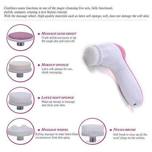 Multifunctional 5-in-1 Facial & Body Massager (Pink)