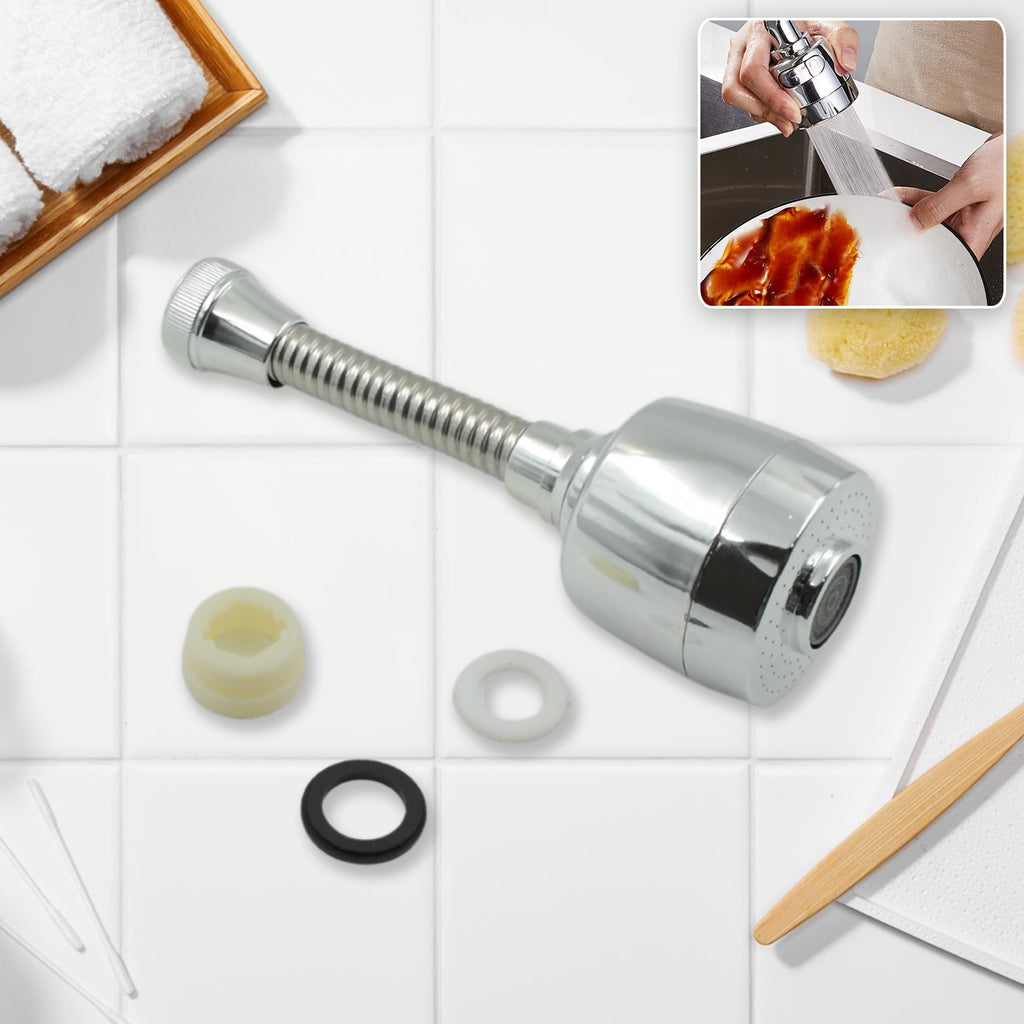360° Rotating Faucet Sprayer 6-Inch Splash-Proof Water-Saving Aerator for Kitchen & Bathroom