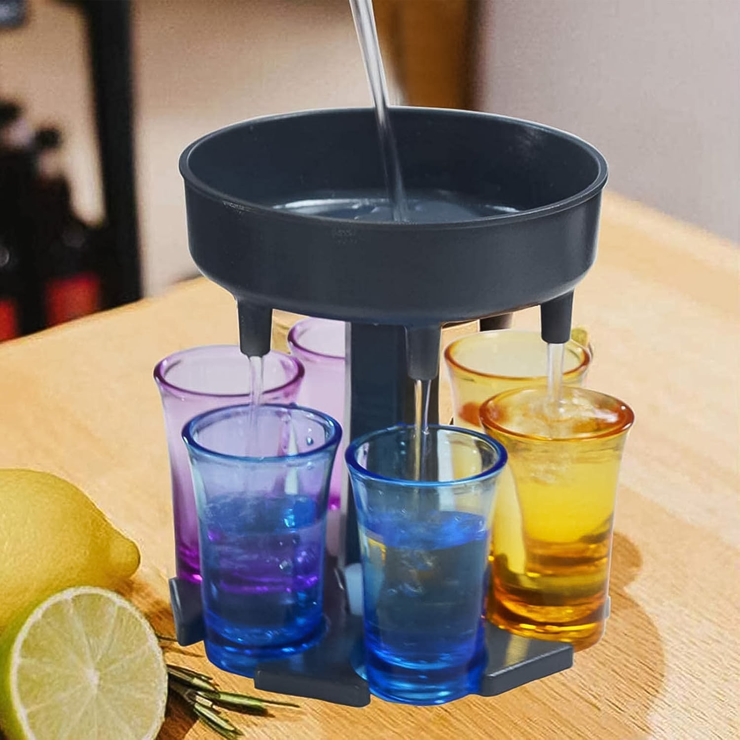 6‑Port Drink Dispenser Stand for Parties