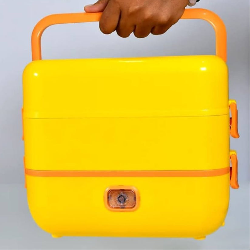 2Layer Electric Lunch Box for Office, Portable Lunch Warmer with 4 Stainless Steel Container.
