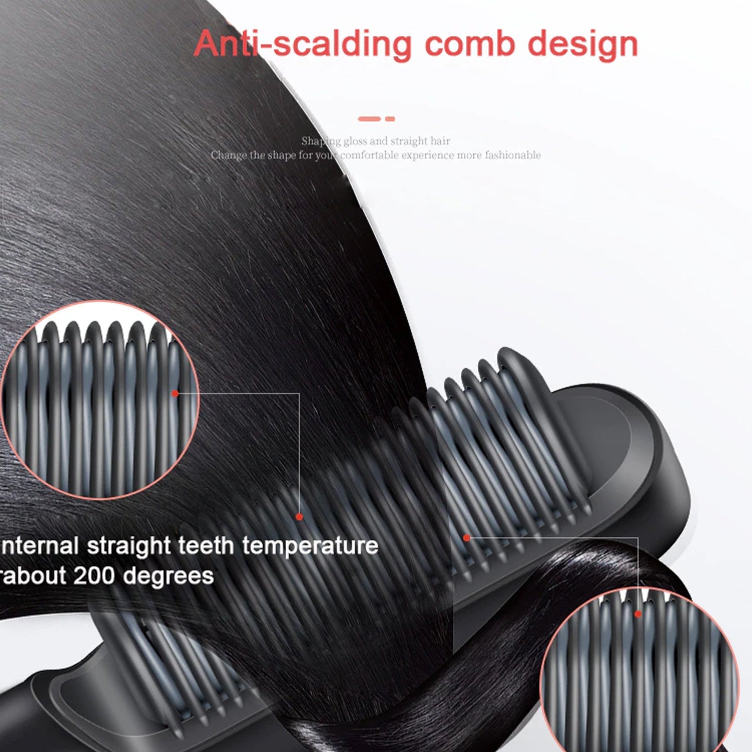 Hair Straightener with Scalp Massage, 2 in 1 Styling Tool & Hair Care Accessory