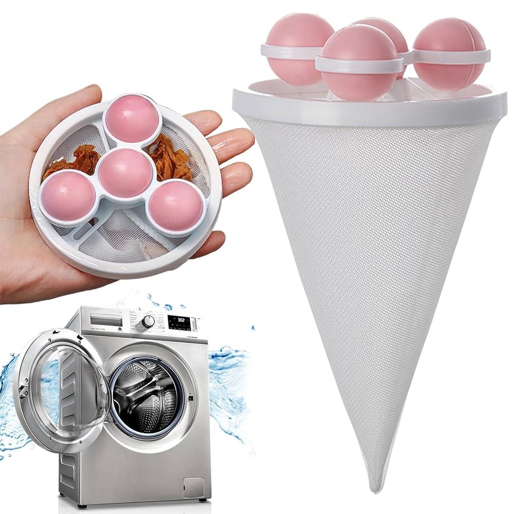 Reusable Floating Laundry Lint Catcher Ball, Hair & Fur Filter for Washing Machines