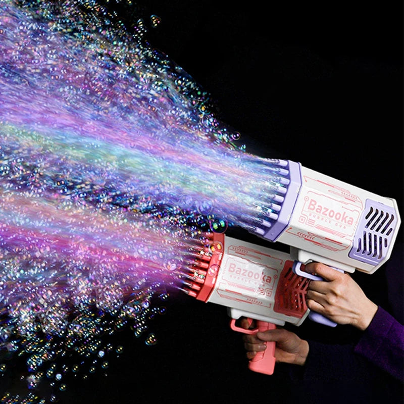 69 Hole Rechargeable Bubble Shooter – Big Rocket Boom Bubble Blower Toy