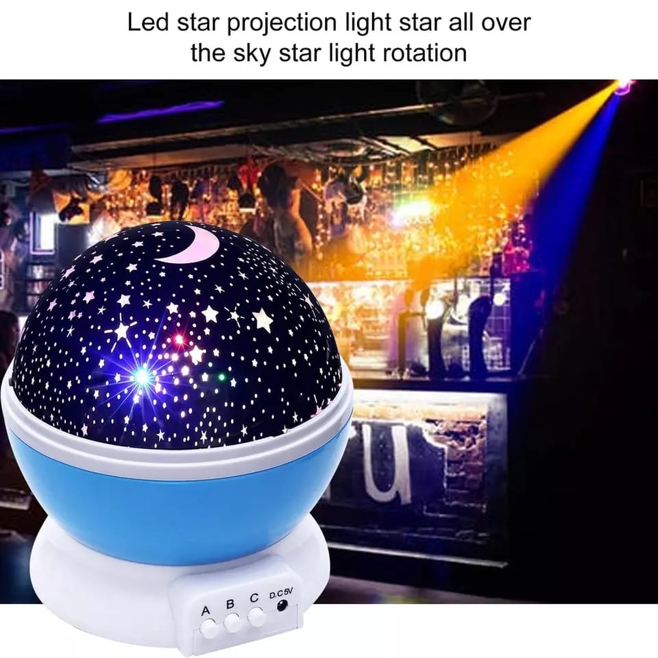 Colour Changing Star Projector Lamp, Rotating Night Light
