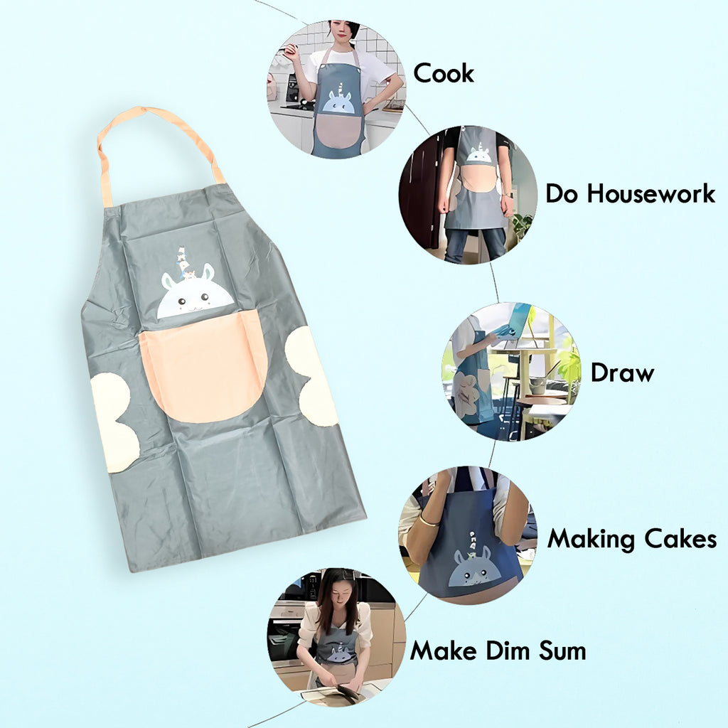 Cartoon Apron for Cooking, Cute Animal Design Kitchen Apron