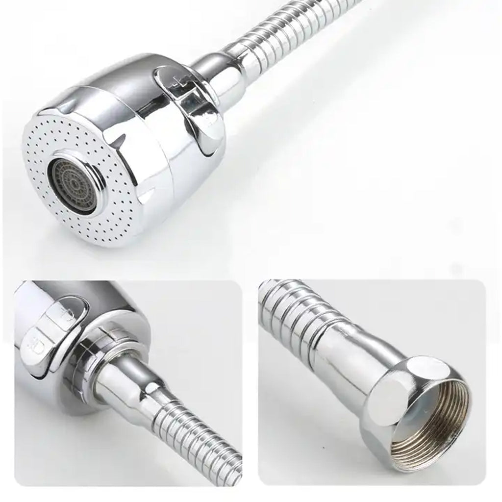 360° Rotating Faucet Sprayer 6-Inch Splash-Proof Water-Saving Aerator for Kitchen & Bathroom