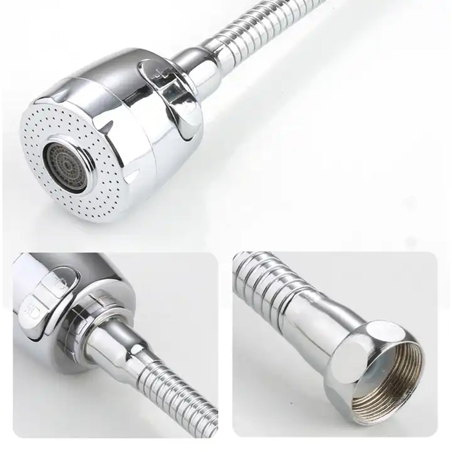 360° Rotating Faucet Sprayer 6-Inch Splash-Proof Water-Saving Aerator for Kitchen & Bathroom