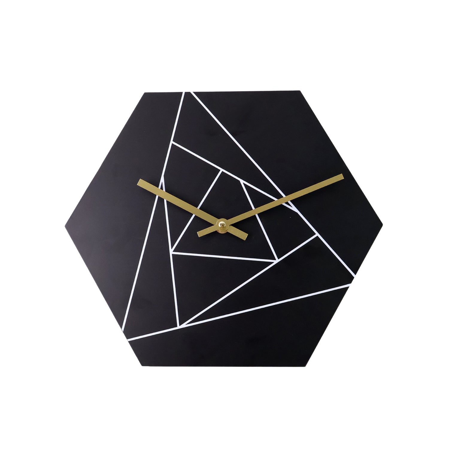 Modern Hexagon Wall Clock – Geometric Design Home Decor