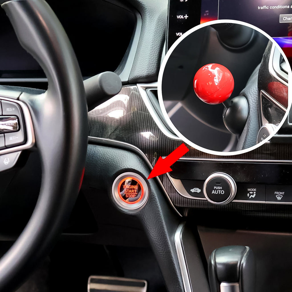 Ball Design Car Push Start Button Cover, Decorative Ignition Rocker Cap