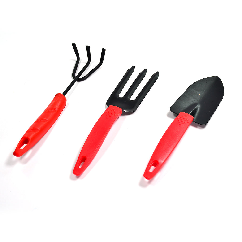 3-Piece Mini Garden Tool Set – Small Hand Cultivator, Trowel & Fork for Gardening