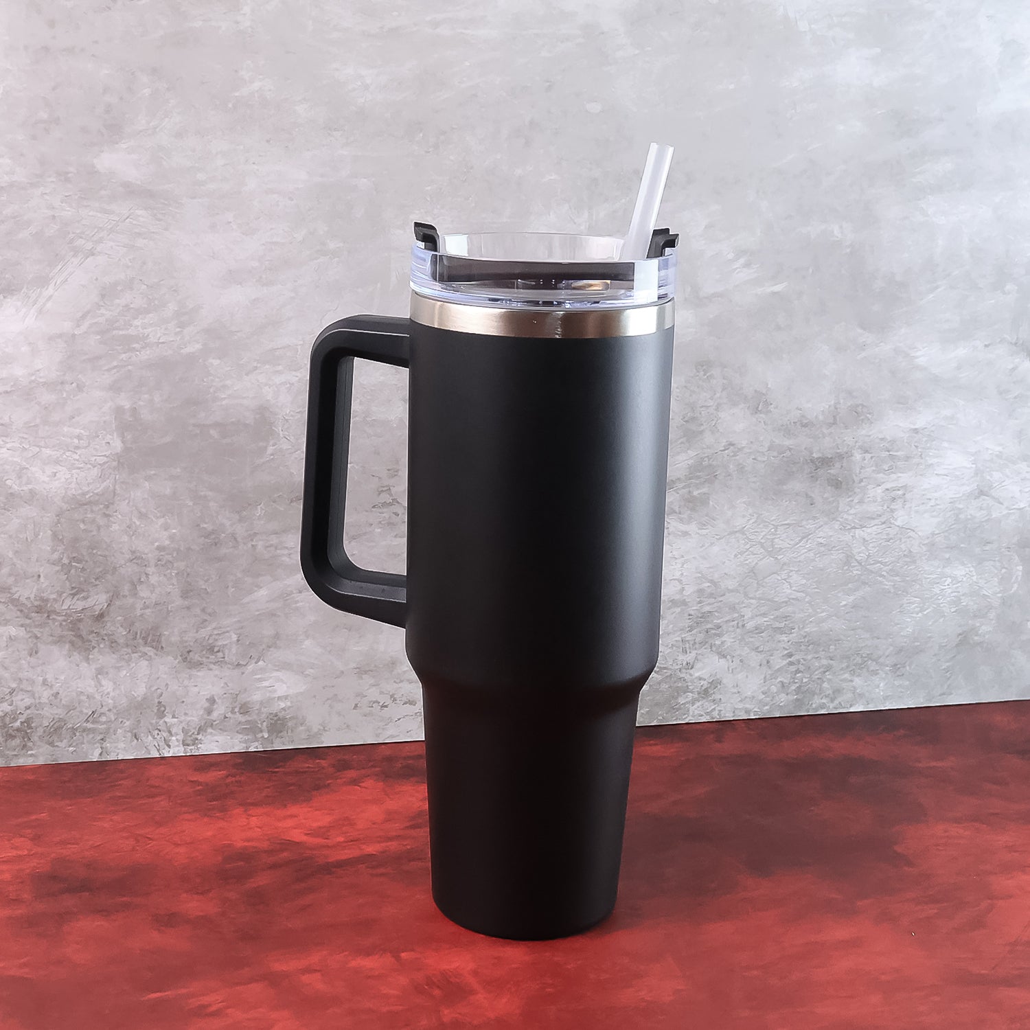 1200 ML Stainless Steel Travel Mug with Straw and Handle