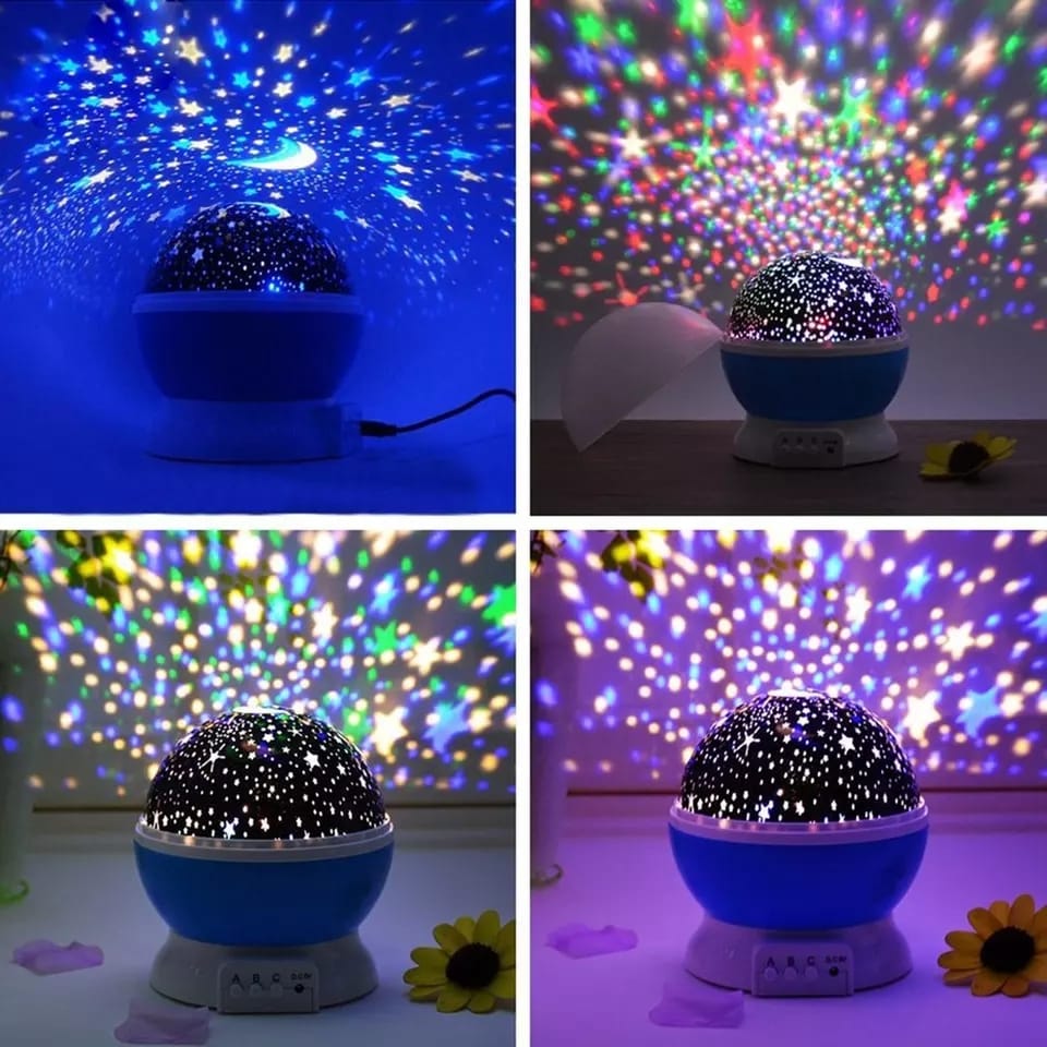 Colour Changing Star Projector Lamp, Rotating Night Light