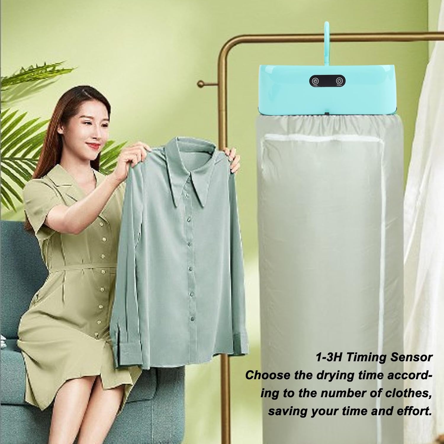 Portable Folding Clothes Dryer, Compact Travel Electric Dryer for Quick Drying