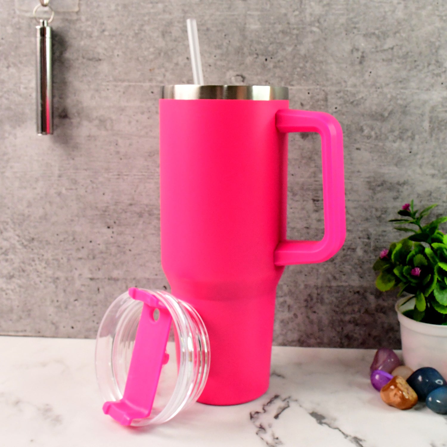 1200ML Pink Extra Large Insulated Stainless Steel Travel Mug