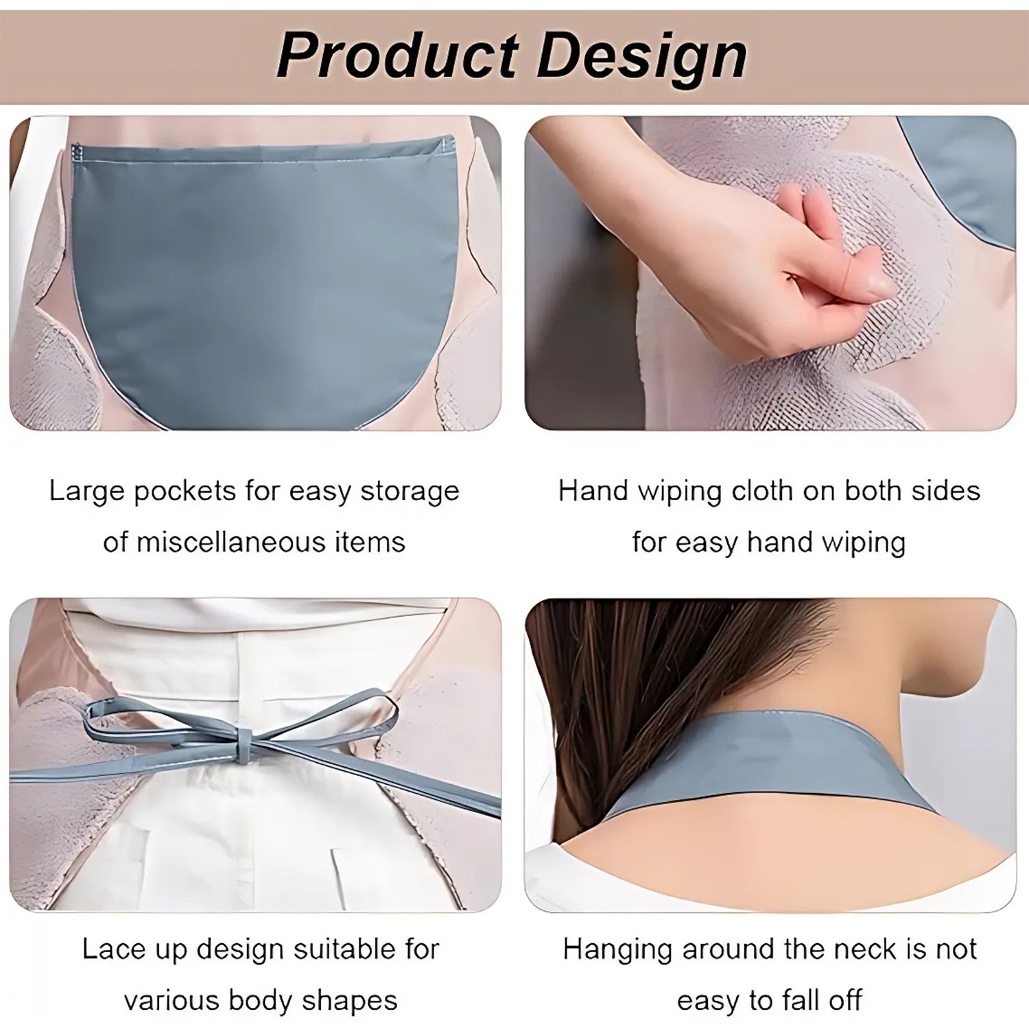Cartoon Apron for Cooking, Cute Animal Design Kitchen Apron