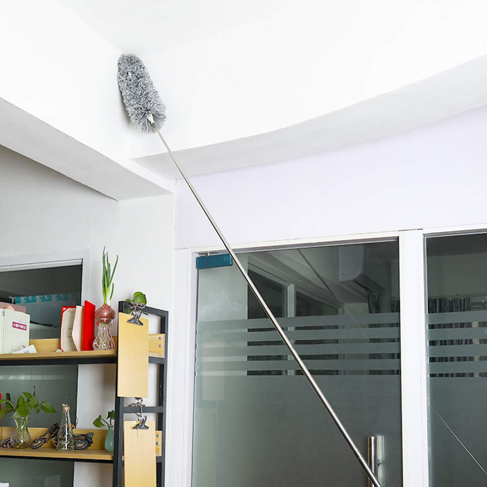 Microfiber Telescoping Duster – Extendable 100-Inch Handle for High Ceilings, Fans, Blinds & Cobwebs