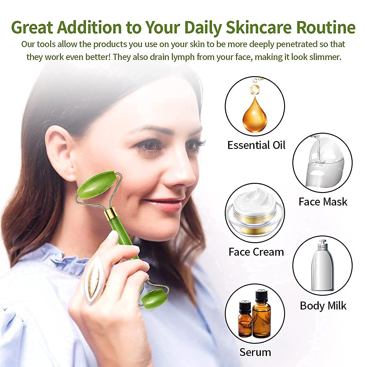 Gua Sha & Jade Roller – Face Shaping Massage Set
