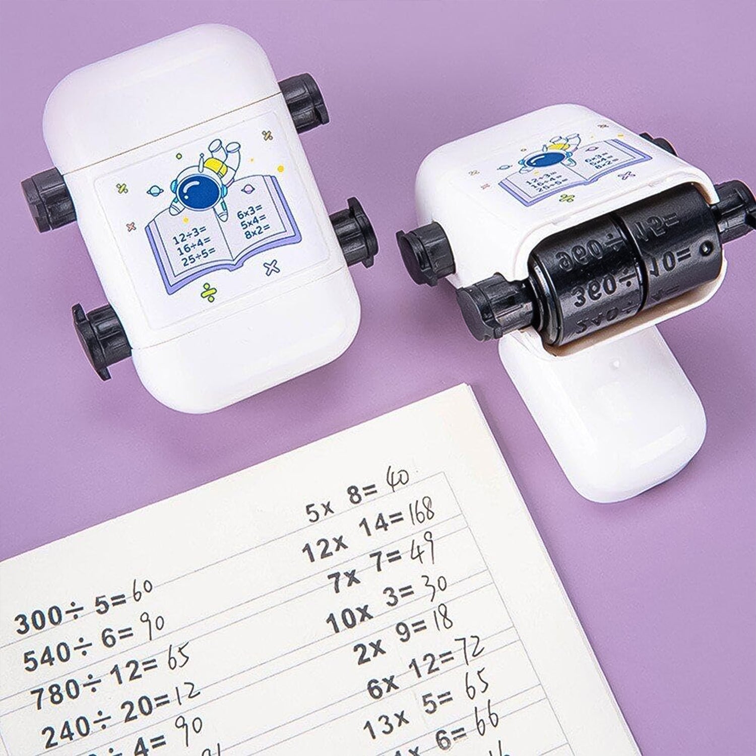 Educational Math Problem Stamp for Kids, Automatic Rolling Practice Tool
