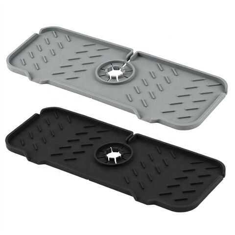 Silicone Sink Faucet Mat, Water Catcher Pad for Kitchen & Bathroom (1 Pc / 33x12 Cm)
