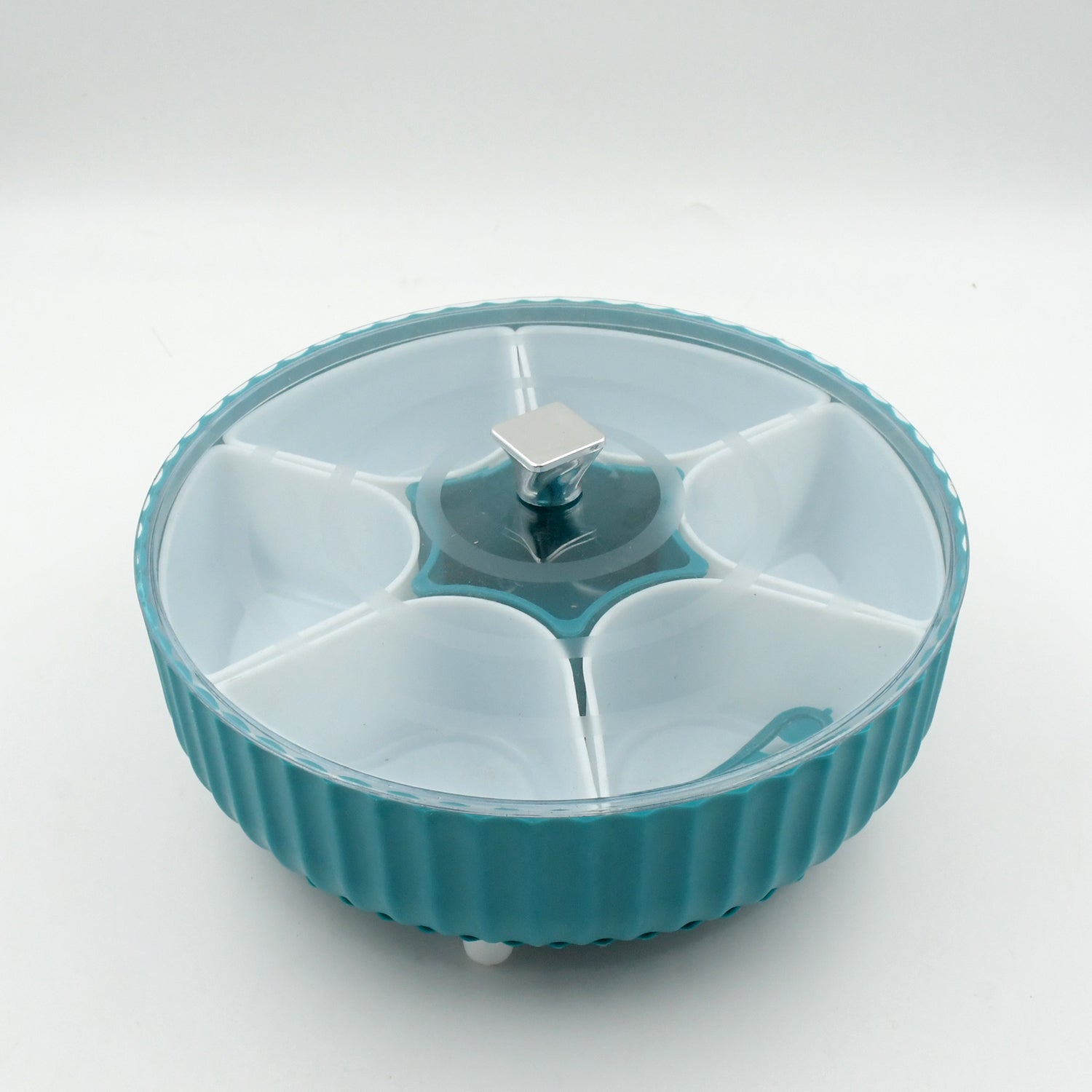 Dry Fruit & Snack Storage Box, 360° Revolving Organizer 7 Airtight Compartments