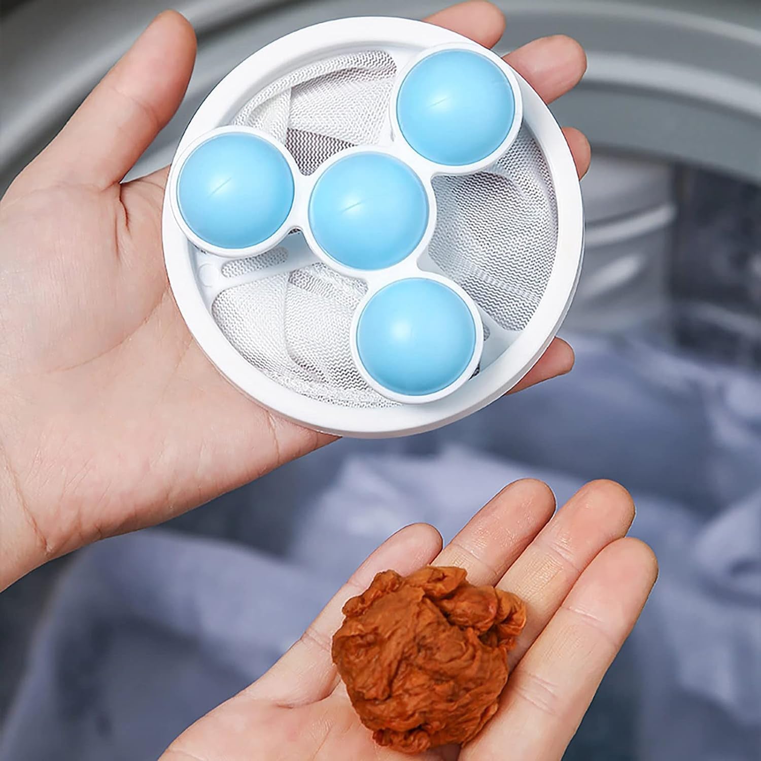 Reusable Floating Laundry Lint Catcher Ball, Hair & Fur Filter for Washing Machines