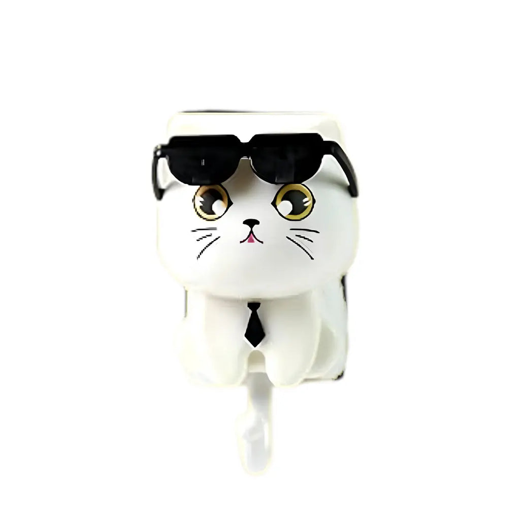 Cat Hook For Wall Cute Cat Key Hook With Sunglasses (1 Pc)
