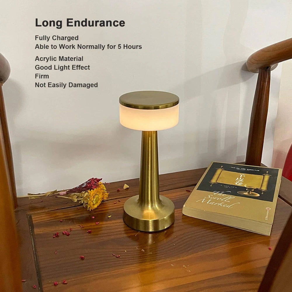 Modern Touch LED Desk Lamp – Cordless, 3 Color Light, Dimmable & Eye-Friendly