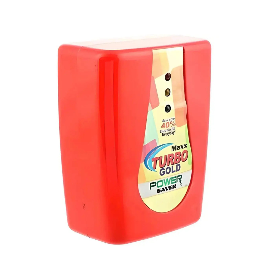 Super Power Saver Maxx Turbo Gold – Home Energy Saver Device (220V, Red, PVC Body)