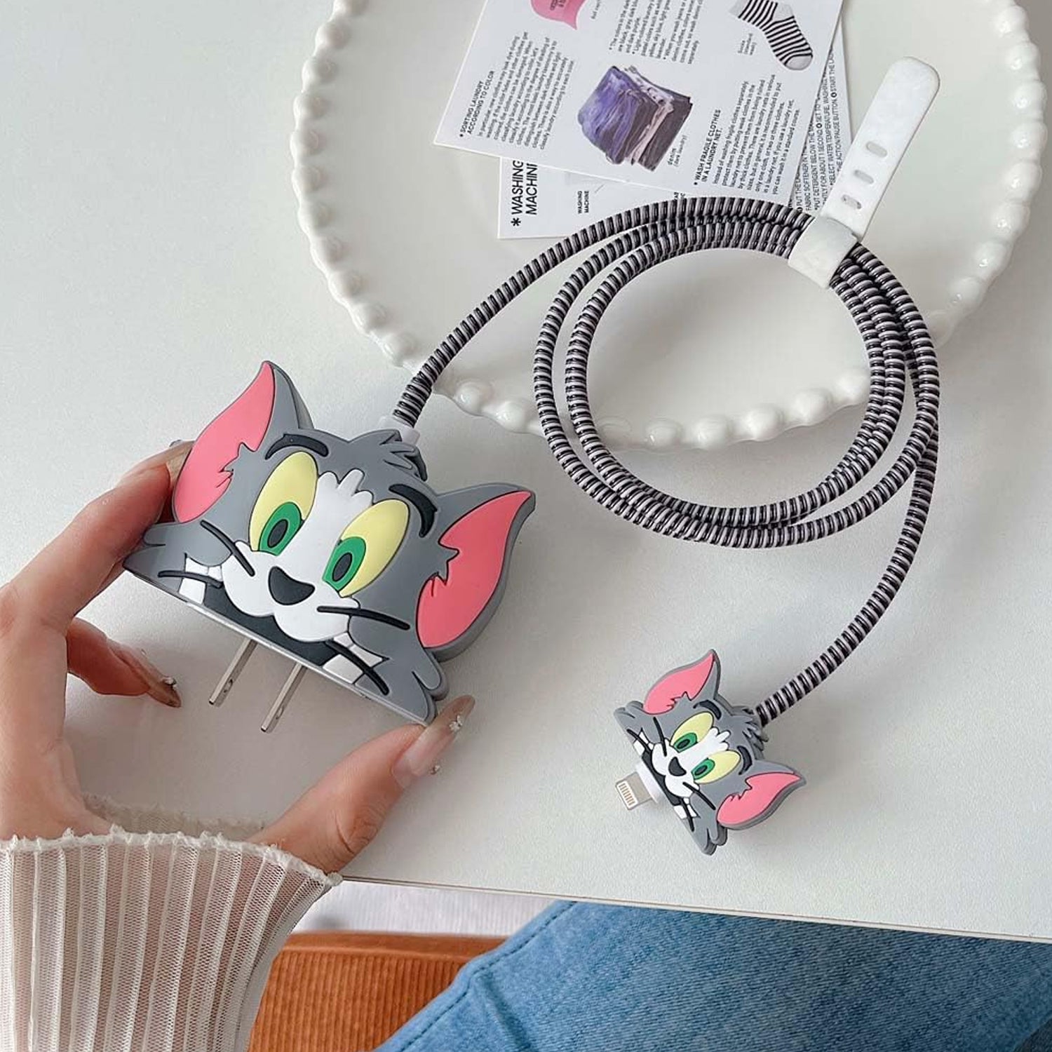 Cartoon Silicone iPhone Charger Case Cover 18–20W