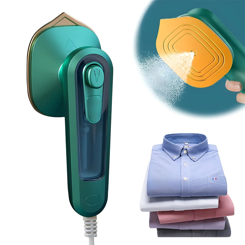 Mini Garment Steamer & Iron, Compact 2-in-1 Design for Travel & Home Use