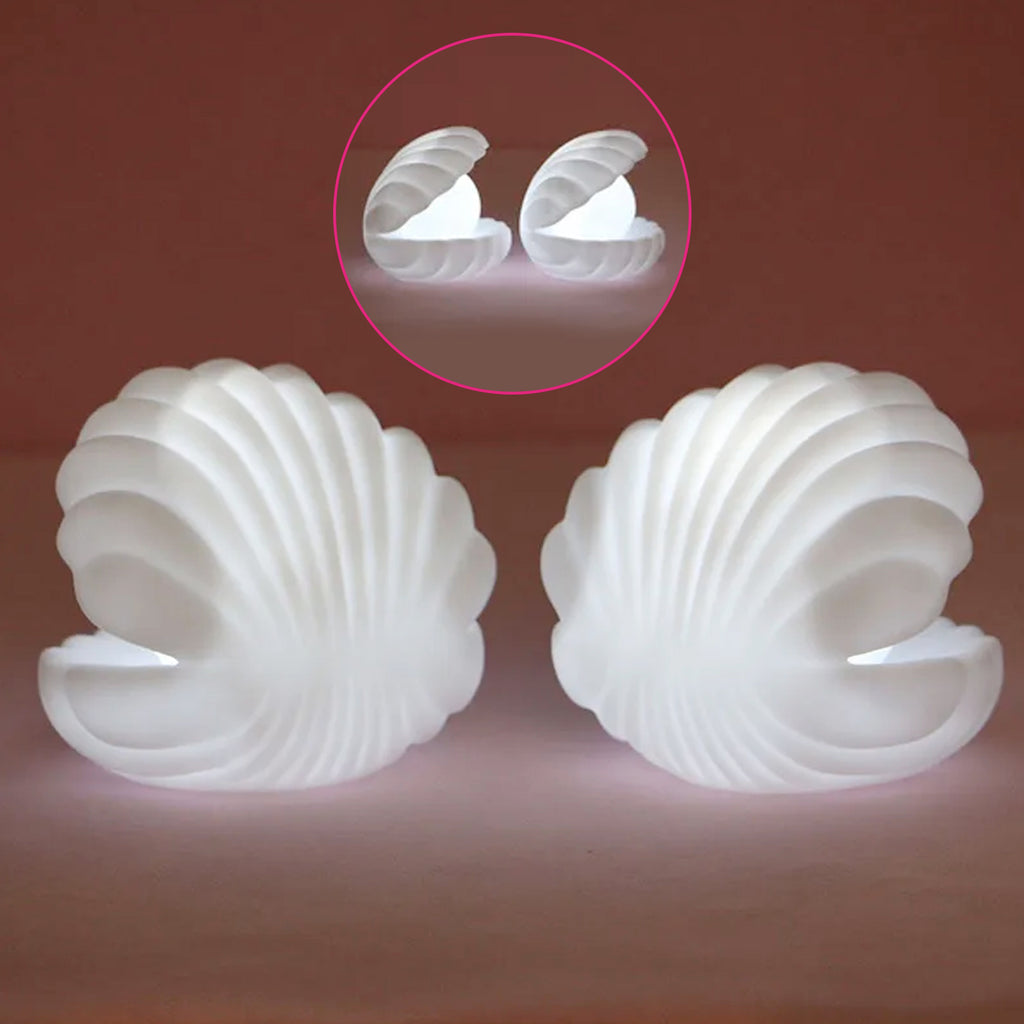 Pearl Shell Desk Lamp – LED Night Light for Home & Bedroom Decor