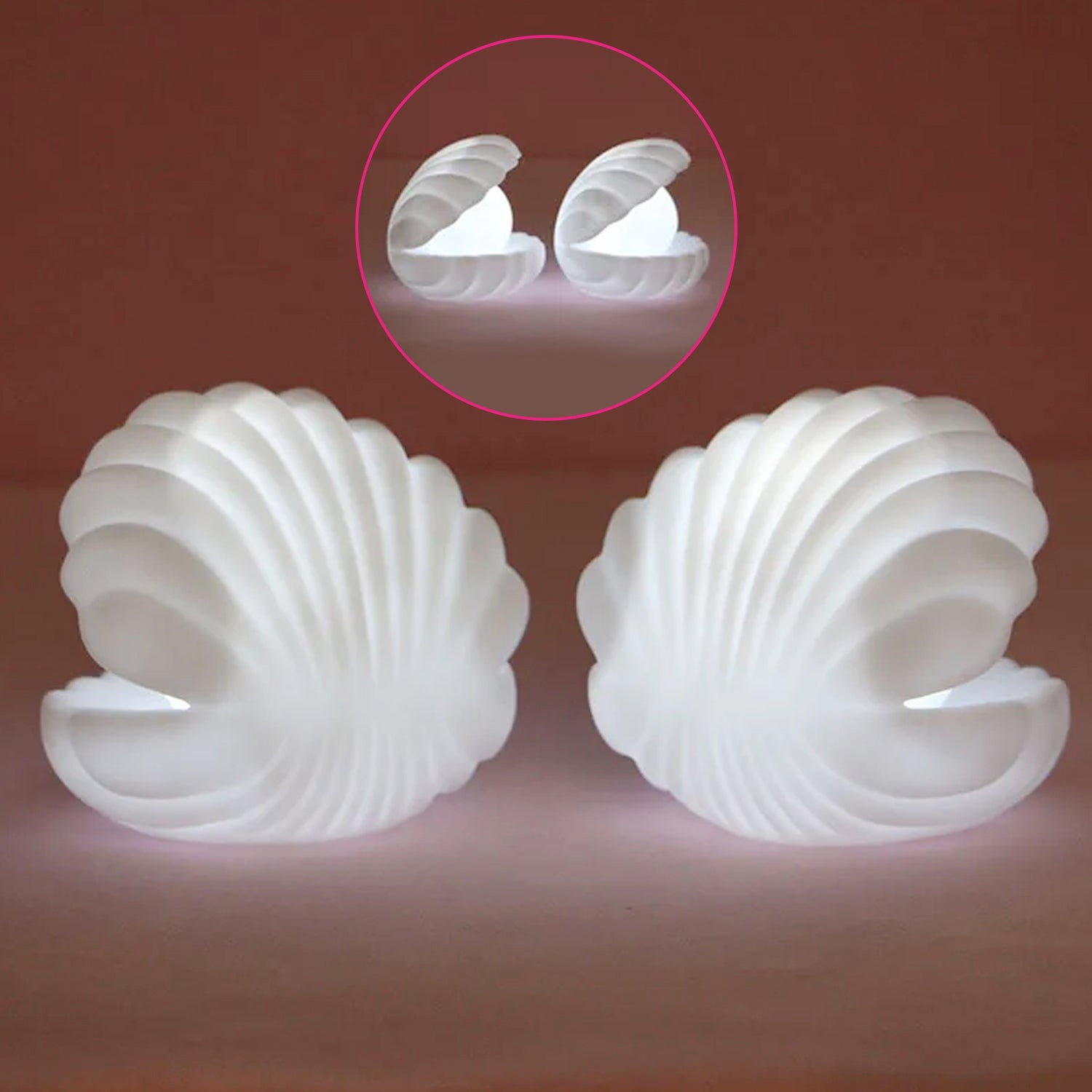 Pearl Shell Desk Lamp – LED Night Light for Home & Bedroom Decor