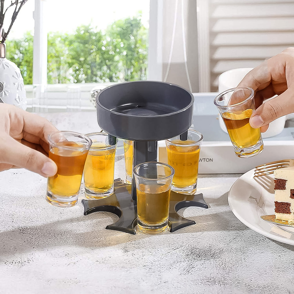 6‑Port Drink Dispenser Stand for Parties