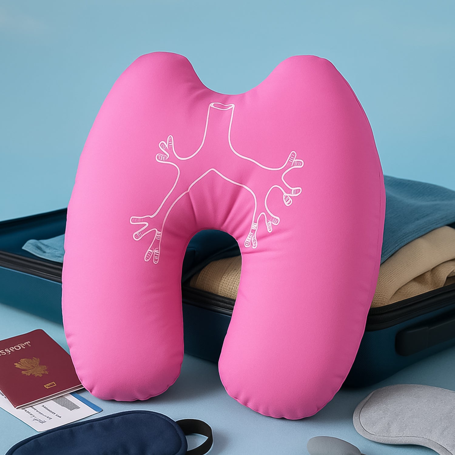 U-Shape Travel Neck Pillow – Ideal for Flights & Cars