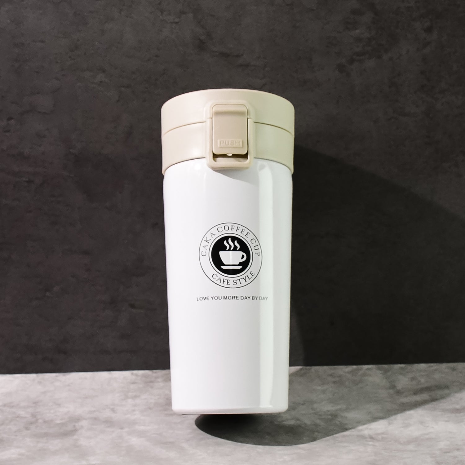 Stainless Steel Coffee Flask, Vacuum Insulated with Flip Lock Lid (400ML)
