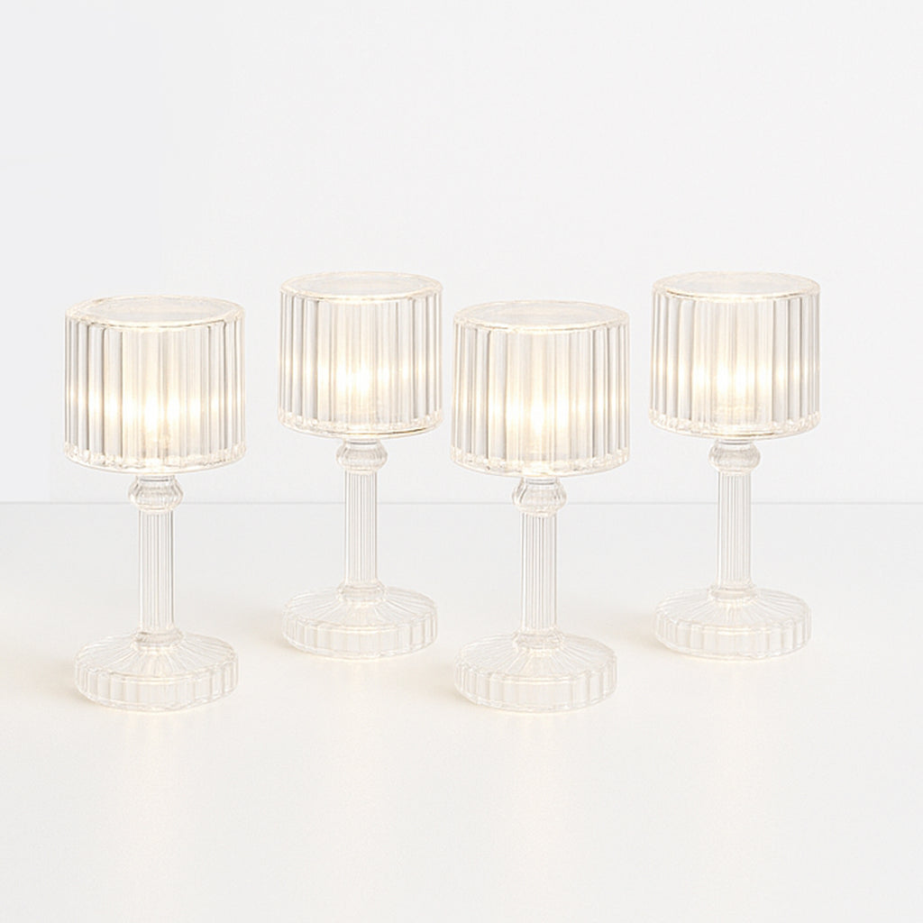 Set Of 4 Led Crystal-effect Table Lamps