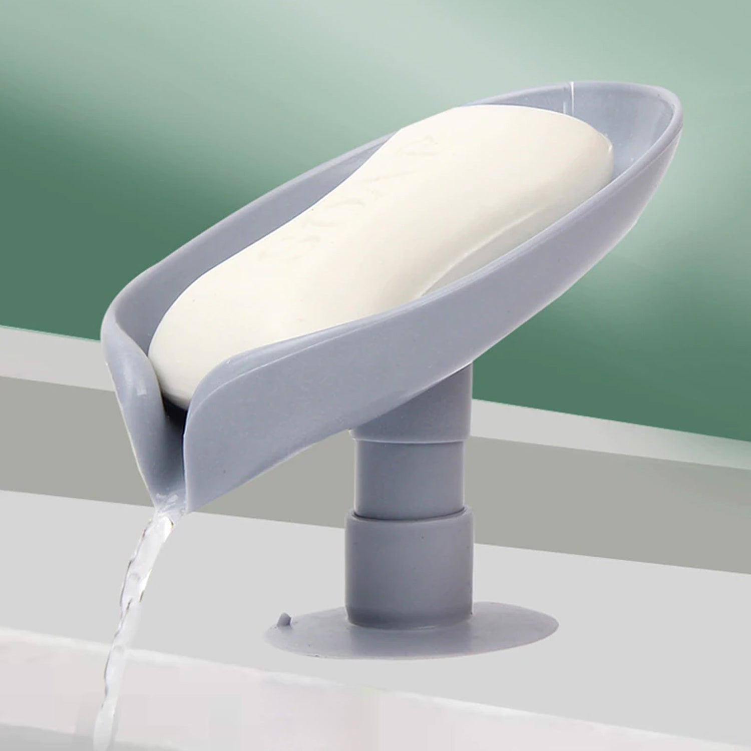 Self-Draining Soap Holder, Leaf Shape Soap Tray for Bathroom Sink or Shower