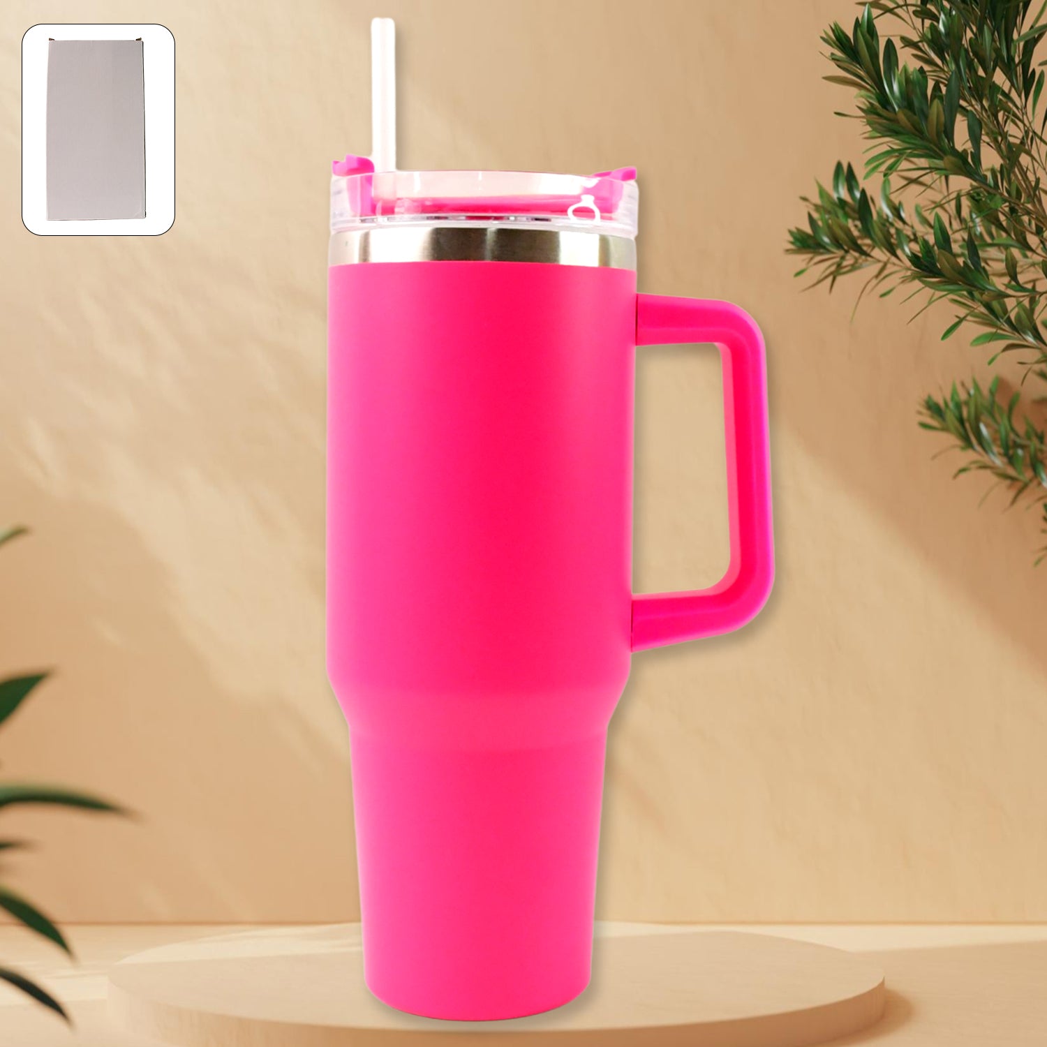 1200ML Pink Extra Large Insulated Stainless Steel Travel Mug