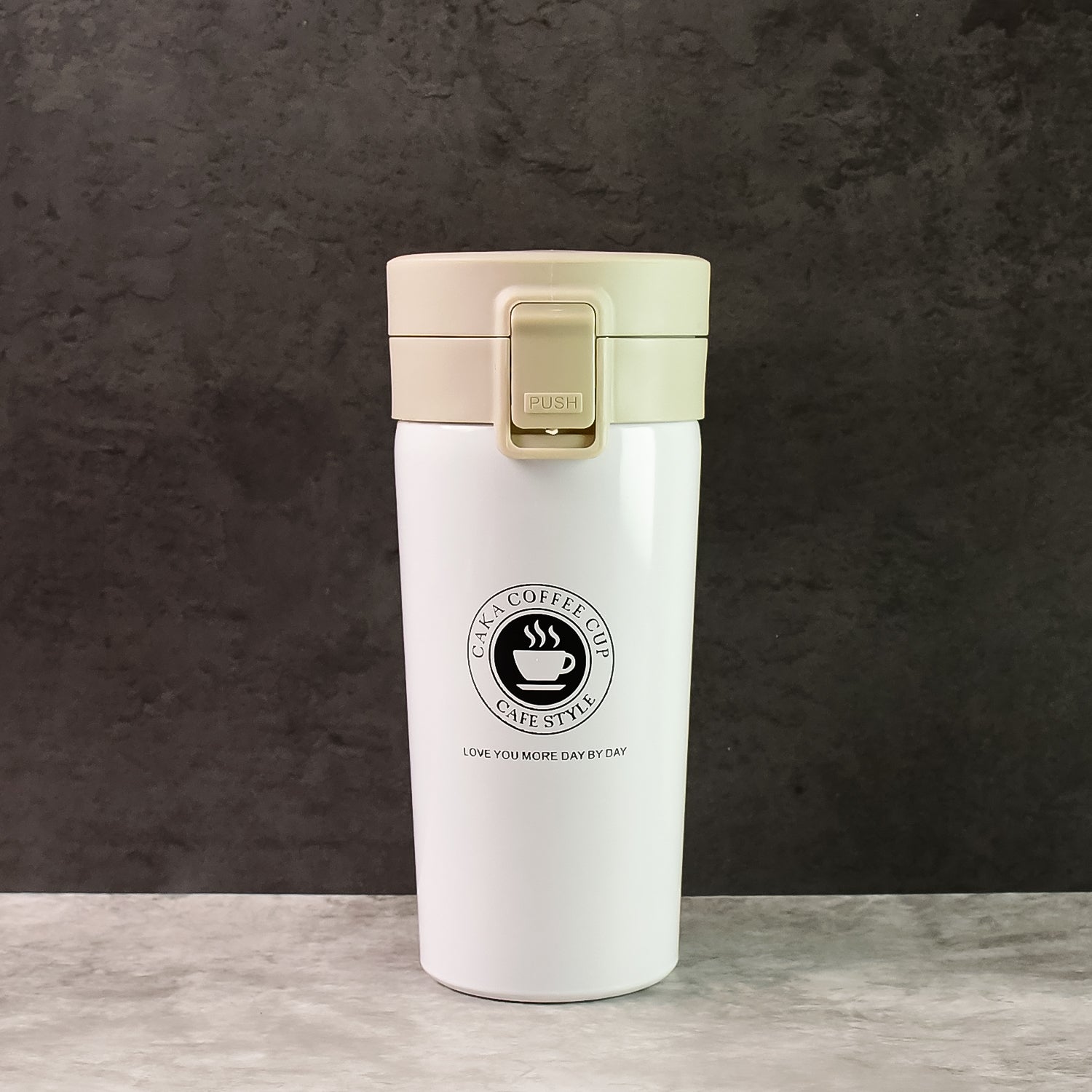 Stainless Steel Coffee Flask, Vacuum Insulated with Flip Lock Lid (400ML)