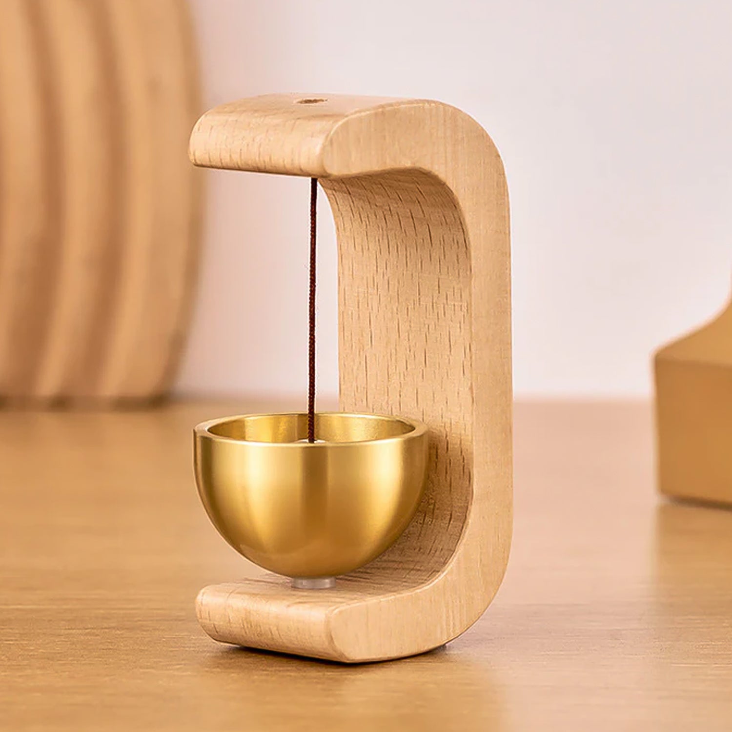 Premium Japanese Zen Bell for Desk – Mindfulness Gong with Striker