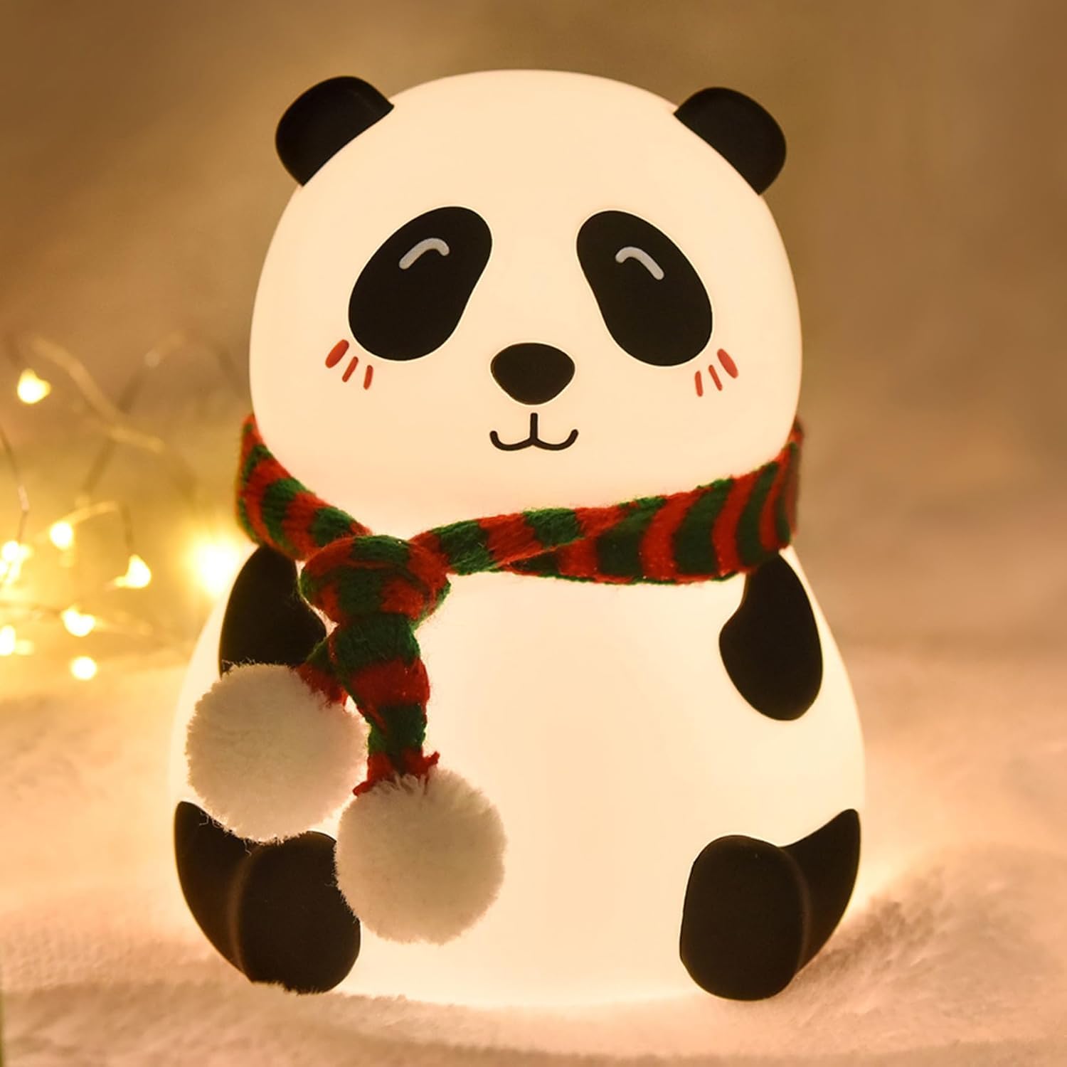 Panda 7‑Color LED Silicone Touch Lamp – Portable Cute Night Light
