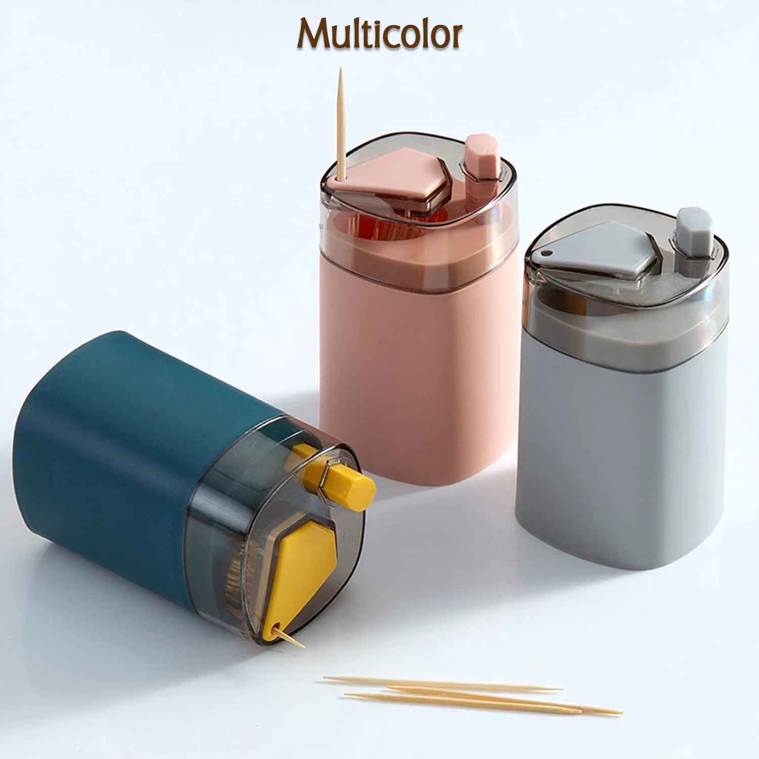 Compact Toothpick Holder – Pop-Up Automatic Dispenser Container