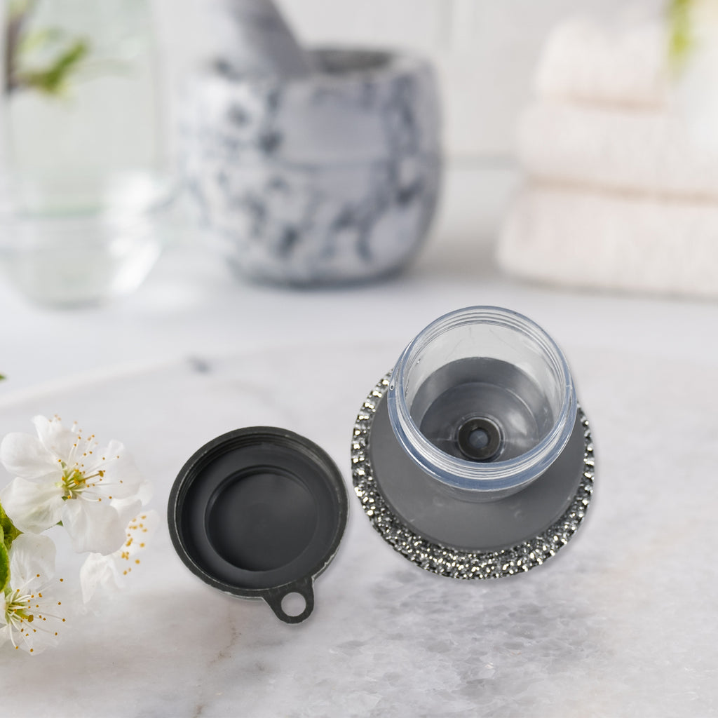 Palm Dish Brush with Soap Dispenser, Kitchen Sink Scrubbing Tool